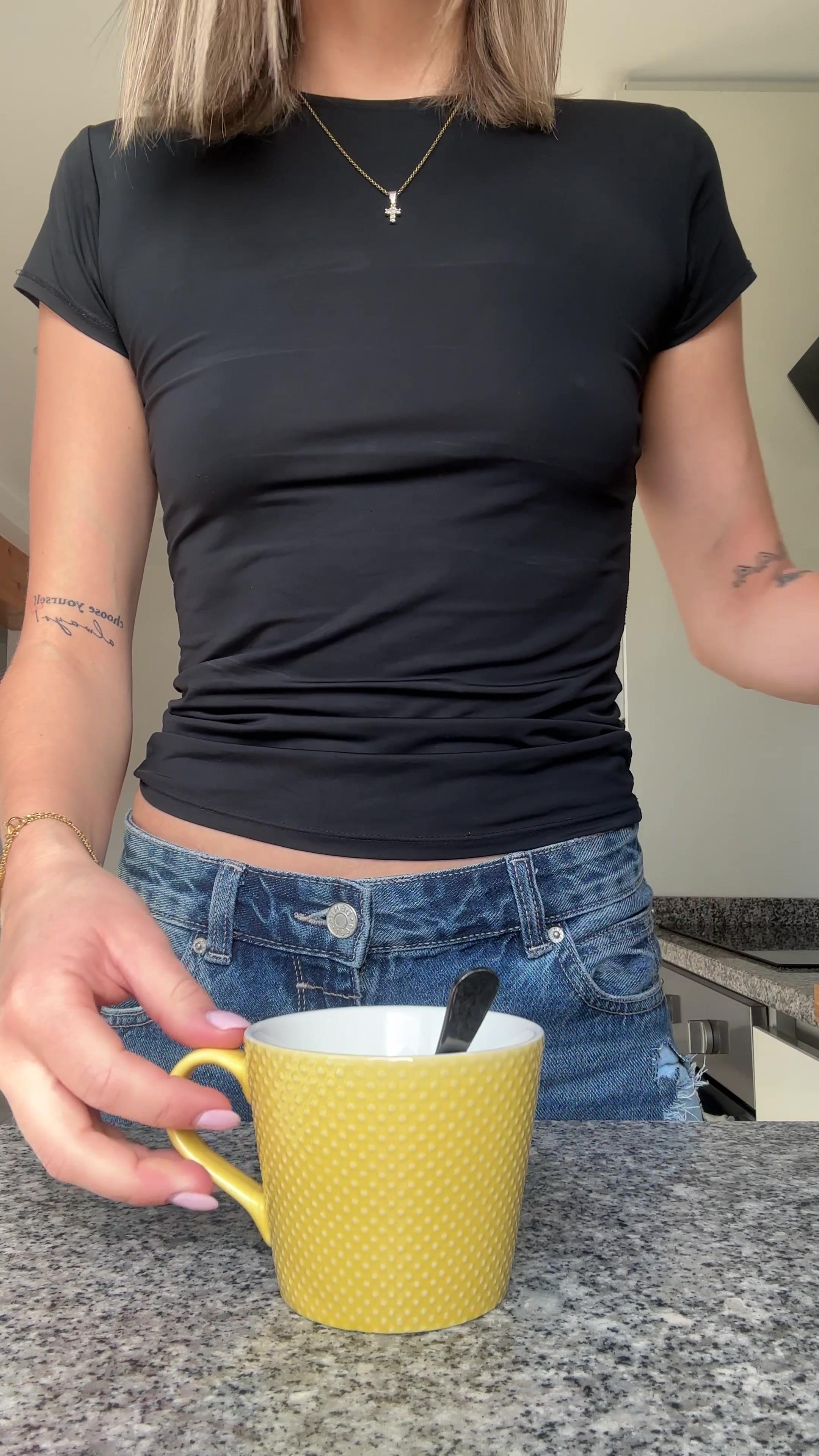 Woman Pouring Hot Water Into Mug